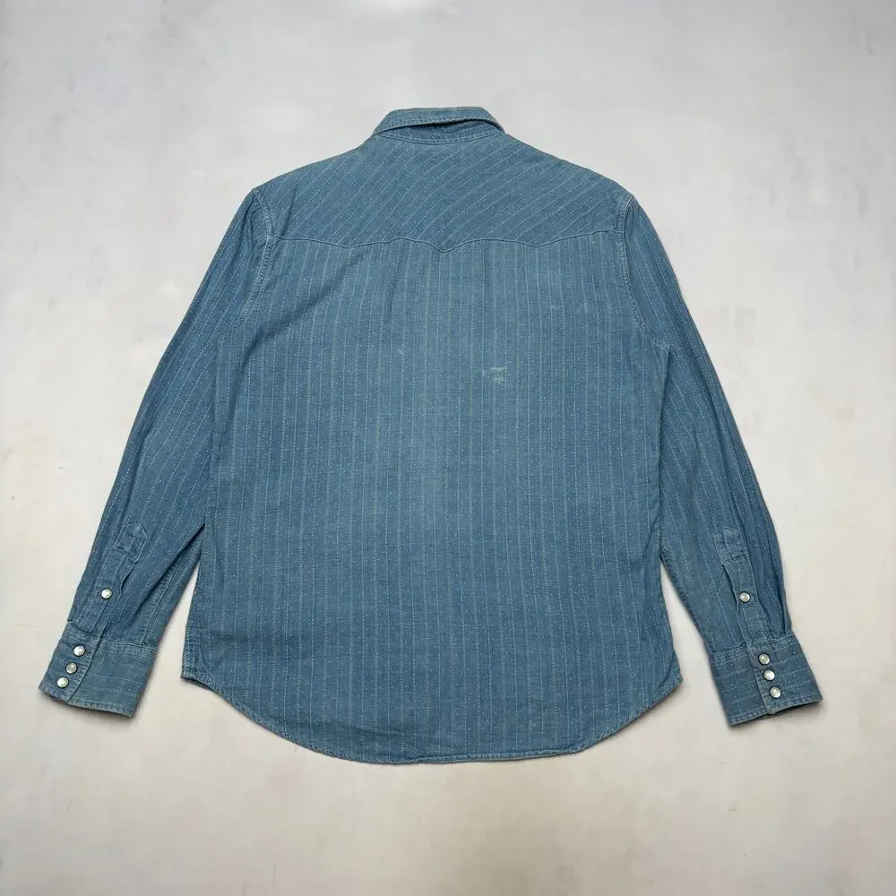 RRL Double RL Ralph Lauren Striped Plaid Lined Snap Shirt Men's M Southwestern - Picture 3 of 11